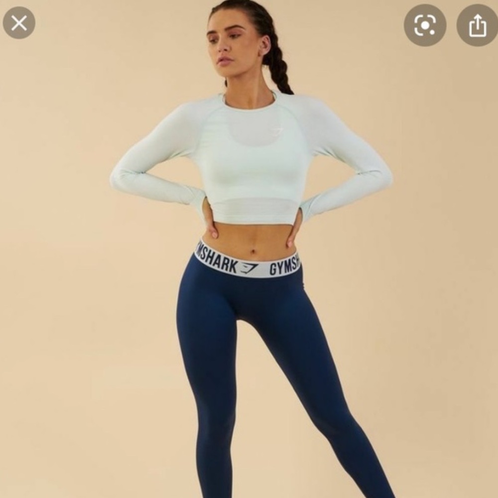 Gymshark vital light green Long Sleeve Top